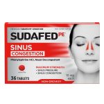 Guaifenesin phenylephrine Sudafed PE Non-Drying Sinus Caplets