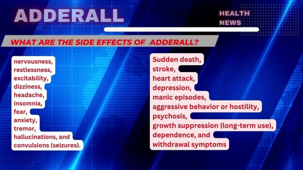 Side Effects of Adderall amphetamine dextroamphetamine Dosage